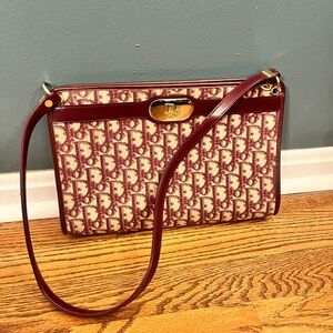 Dior Trotter Red Canvas Shoulder Bag (Pre-Owned)